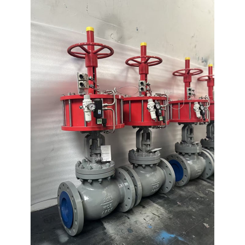 wcb-cast-steel-pneumatic-globe-valve-cross-section