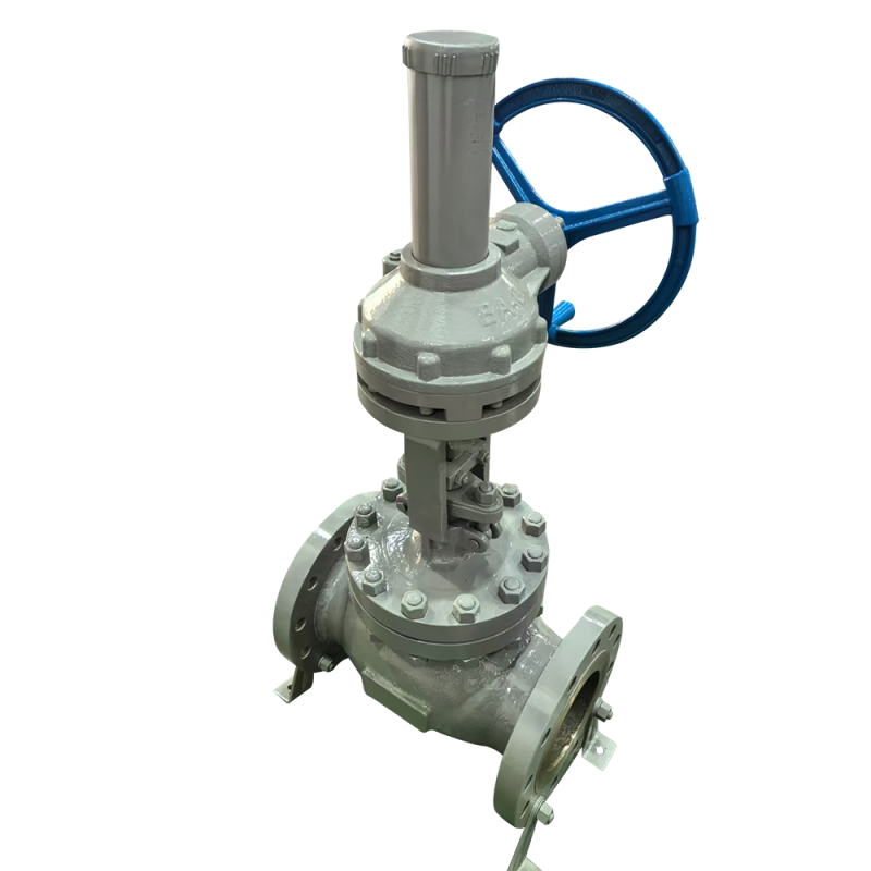 lcb-low-temperature-bevel-gear-globe-valve-cross-section