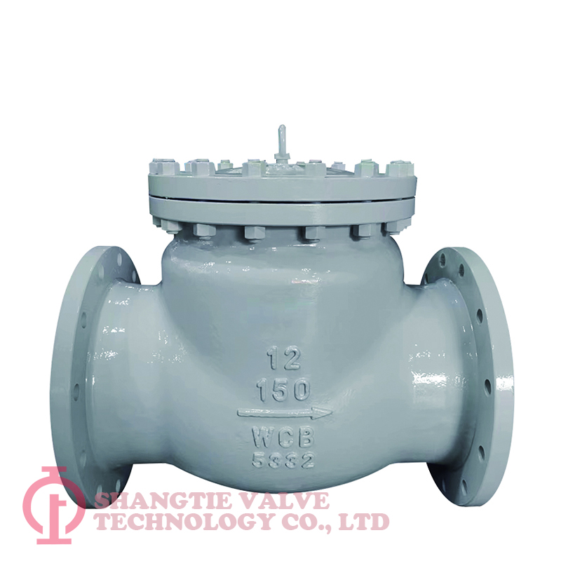 API 6D CARBON STEEL A216 WCB FLANGE TYPE SWING CHECK VALVE_4200