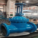 din-electric-flanged-gate-valve-cross-section